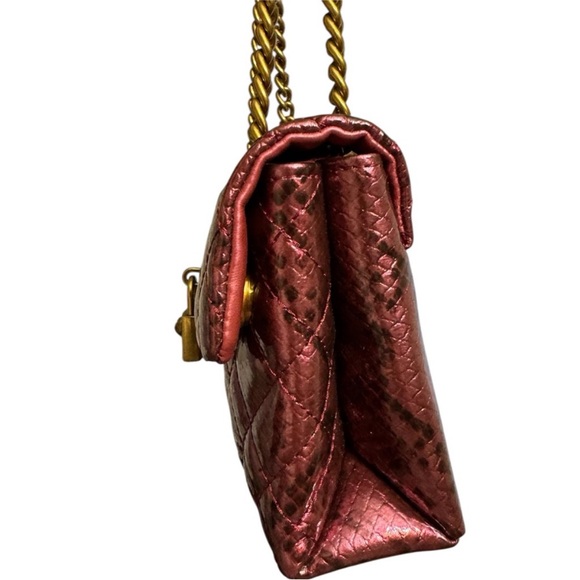 Kurt Geiger Mini Brixton Lock Bag Red Comb - Picture 7 of 13